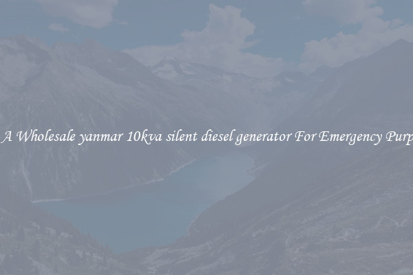 Get A Wholesale yanmar 10kva silent diesel generator For Emergency Purposes