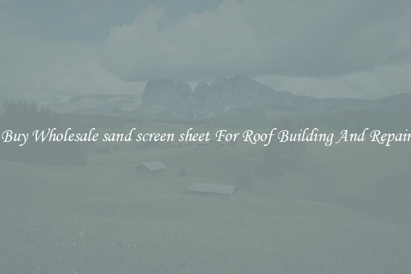 Buy Wholesale sand screen sheet For Roof Building And Repair