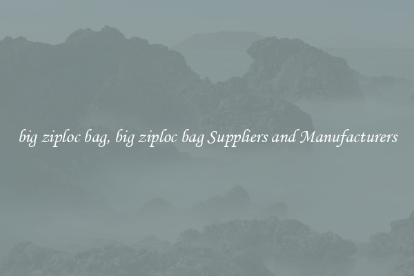big ziploc bag, big ziploc bag Suppliers and Manufacturers