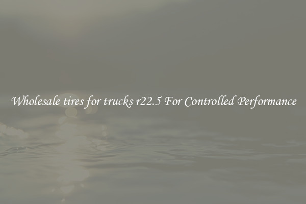 Wholesale tires for trucks r22.5 For Controlled Performance
