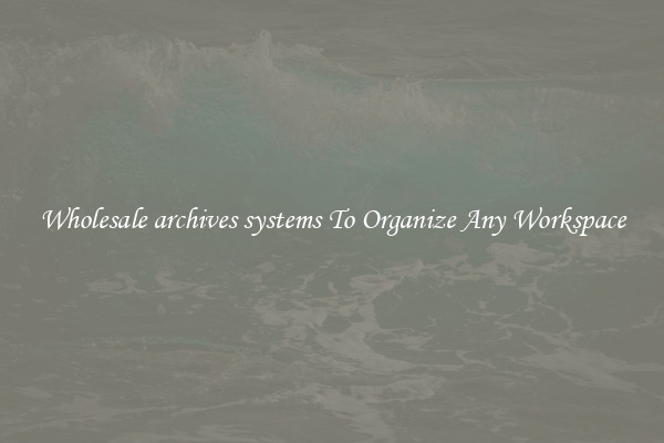 Wholesale archives systems To Organize Any Workspace