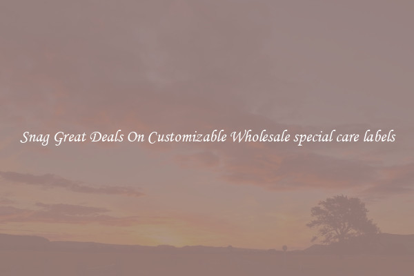 Snag Great Deals On Customizable Wholesale special care labels