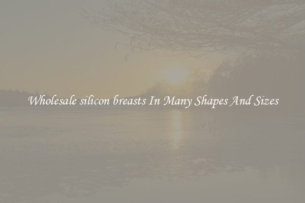 Wholesale silicon breasts In Many Shapes And Sizes