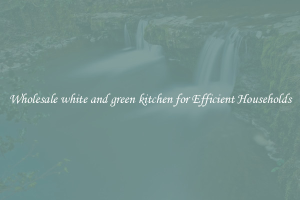 Wholesale white and green kitchen for Efficient Households