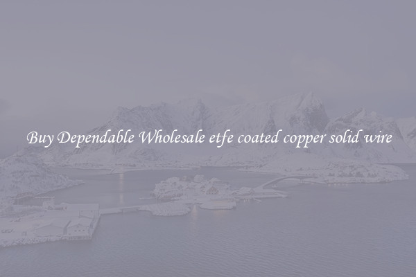 Buy Dependable Wholesale etfe coated copper solid wire