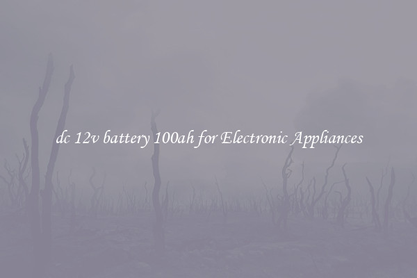 dc 12v battery 100ah for Electronic Appliances