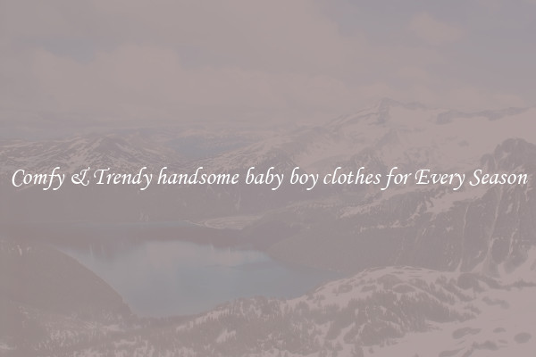 Comfy & Trendy handsome baby boy clothes for Every Season